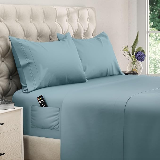 DREAMCARE King Size Sheets Set – 4 pcs Cooling Sheets – up to 21” Deep Pocket by DREAMCARE
