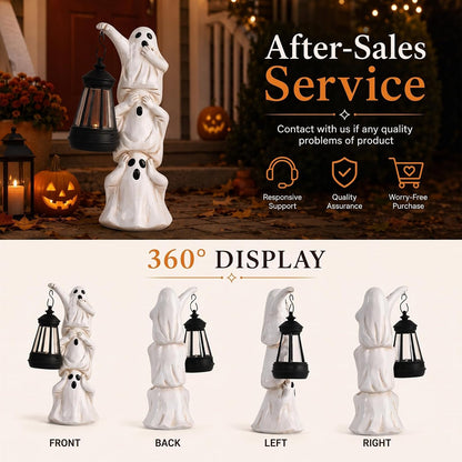 Halloween Decoration Ghosts Solar Statue Outdoor