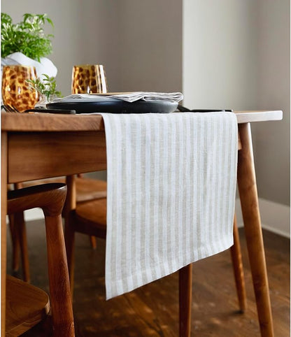 Solino Home Linen Table Runner 144 Inches Long - Image 2