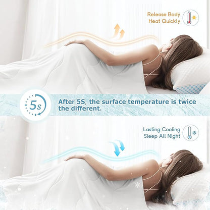 EASELAND Cooling Comforter King, Cold Touch Fabric Absorbs Body Heat, - Image 4