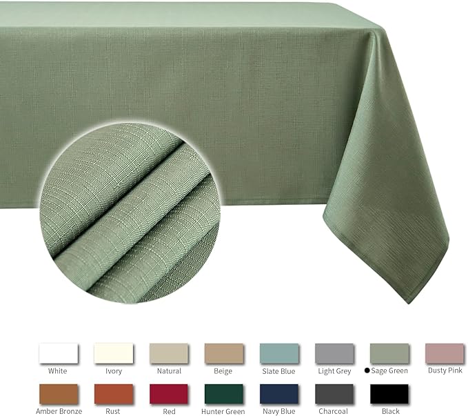 maxmill Square Jacquard Tablecloth Waterproof Spillproof Wrinkle Resistant Soft - Image 4