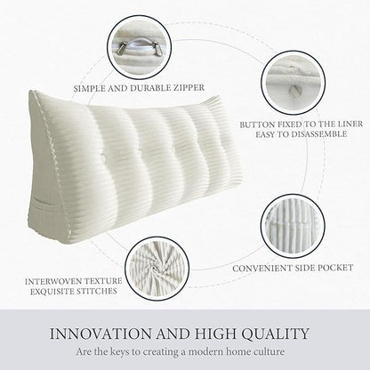 Wedge Headboard Pillow Dorm Room Reading Pillow Back Support - Image 3