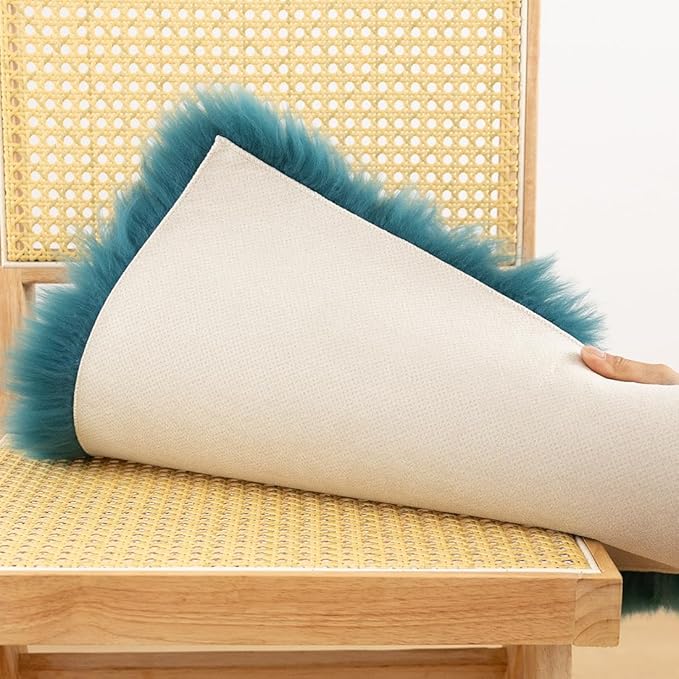 LLB Sheepskin Chair Covers Office Chair Cushion Dining Room Chair Pads Desk - Image 5