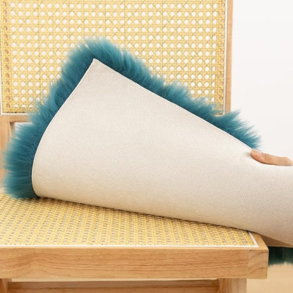 LLB Sheepskin Chair Covers Office Chair Cushion Dining Room Chair Pads Desk - Image 5