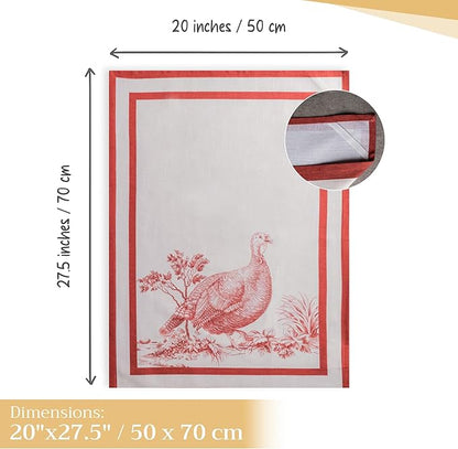 Maison d' Hermine Kitchen Towels Set of 3 100% Cotton 20" x 27.5" Reusable - Image 4