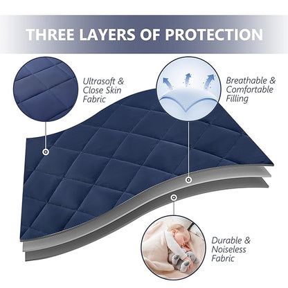 TILLYOU Pack and Play Sheets for Toddler Mattress, Mini Crib Sheets Fitted Up - Image 4