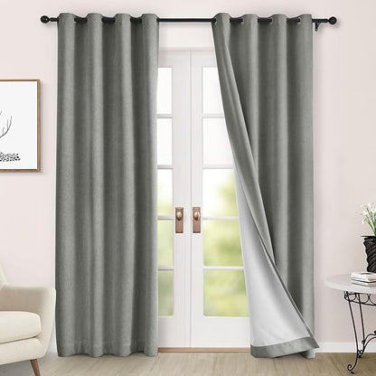 Macochico 100% Blackout Chenille Curtains 96 Inches Long by Macochico