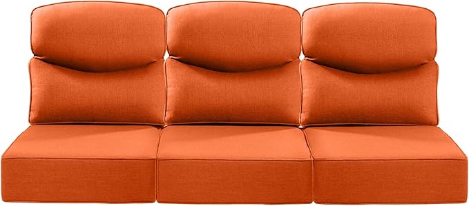 Luxury 22x24/22x25 6-Inch Smile Outdoor Sofa Cushions Set of 3 by ACTREST