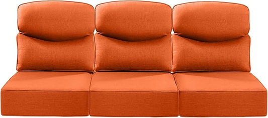 Luxury 22x24/22x25 6-Inch Smile Outdoor Sofa Cushions Set of 3 by ACTREST