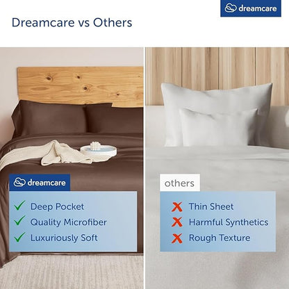DREAMCARE King Size Sheets Set – 4 pcs Cooling Sheets – up to 21” Deep Pocket - Image 8