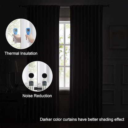 Pure White Curtains 96 Inches Long, Thermal Insulated Window Treatment Panels - Image 6
