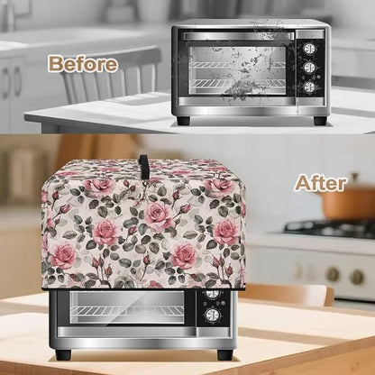 Microwave Dust Cover, Rose Heat-Resistant Waterproof Polyester Fabric Microwave - Image 4