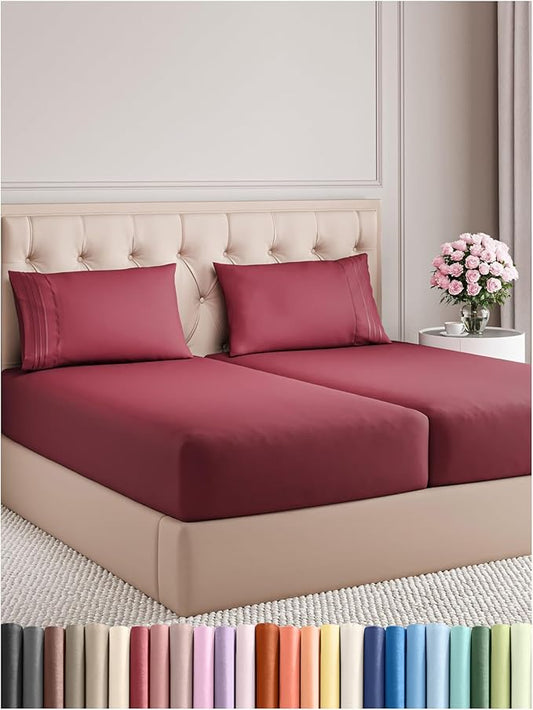 Split King Size 5 Piece Sheet Set by CGKUnlimited