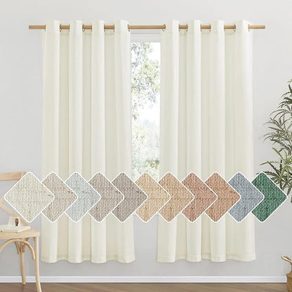 NICETOWN Off White Curtains Linen Blend by NICETOWN