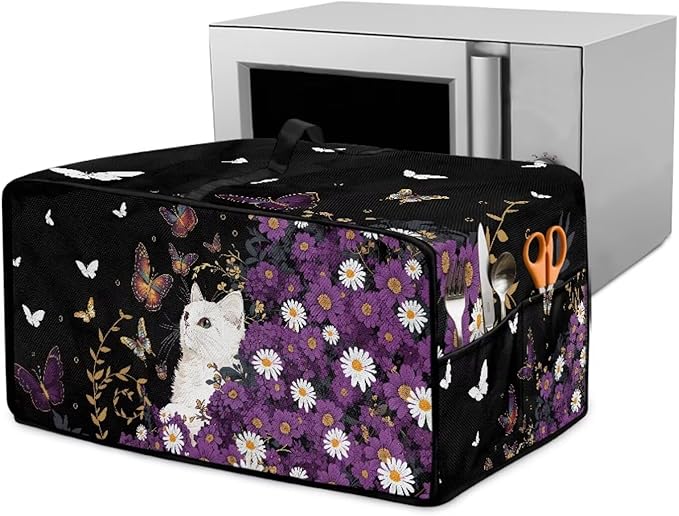 Toaster Oven Cover with Side Pockets, Dustproof Smart Microwave Convection Oven by Garucesta