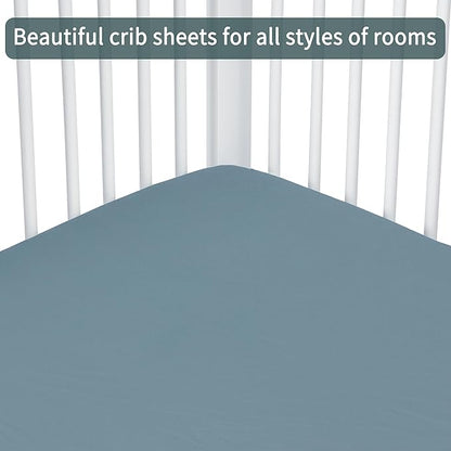 Baby Crib Sheets for Boys Girls, 2 Pack Fitted Crib Sheet for Standard Crib and - Image 5