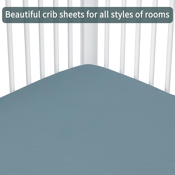 Baby Crib Sheets for Boys Girls, 2 Pack Fitted Crib Sheet for Standard Crib and - Image 5