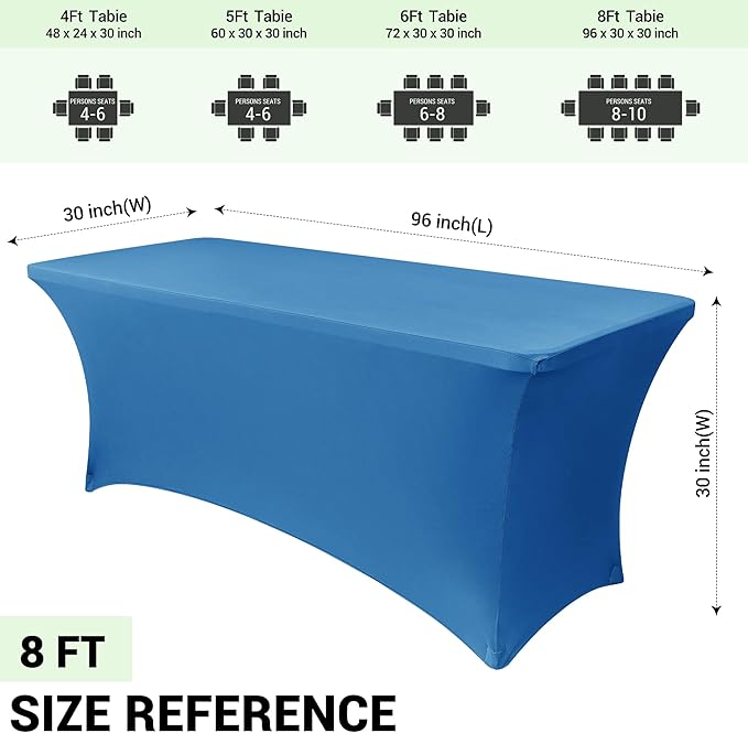 Obstal 8Ft Stretch Spandex Table Cover - Image 4