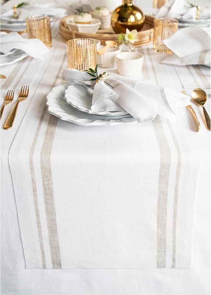 Solino Home Linen Table Runner 72 Inches Long by SolinoHome