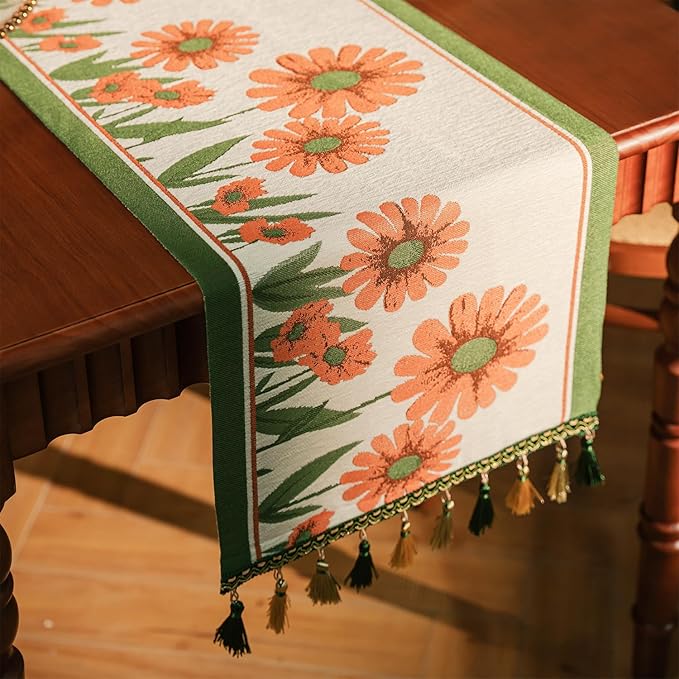 13×72 Inch Table Runner, Retro-Luxury Tassels Series - Image 7