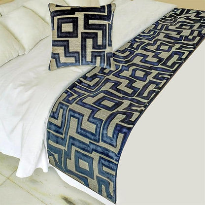 The HomeCentric Blue Bed Runner - Image 4