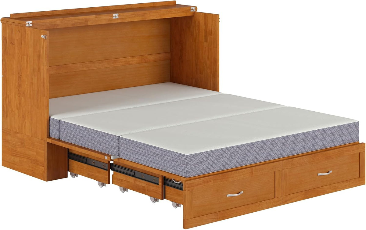 afi, hamilton queen murphy bed chest with 6", view 17