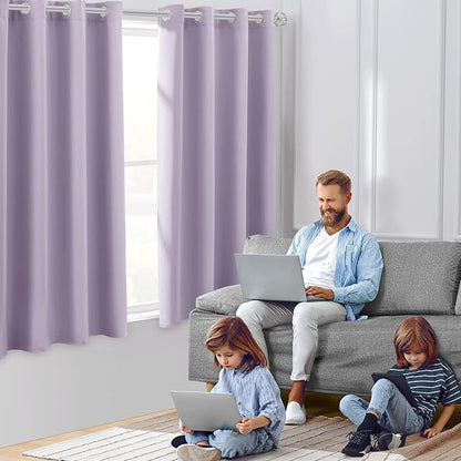 HOMEIDEAS Lilac Blackout Curtains - Image 2