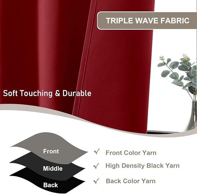 Gwine Short Curtains for Bedroom 45 Inches Long, Short Half Window Kitchen - Image 4
