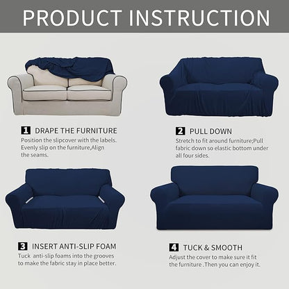 Easy-Going Stretch Loveseat Slipcover 1-Piece Sofa Cover Furniture Protector - Image 8