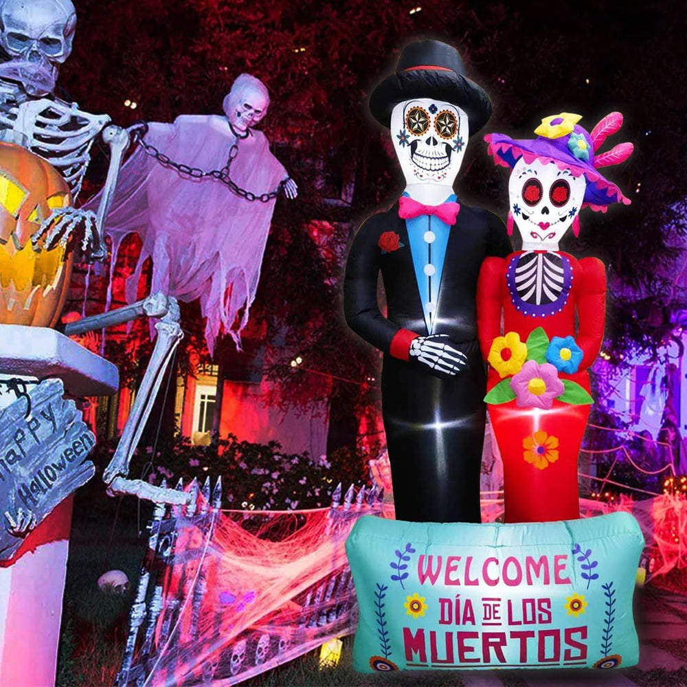 Dia De Los Muertos Decoration, 6 FT Halloween Inflatables Décor Day of The De...