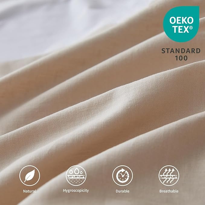 BISELINA French Linen Wrap Around Bed Skirt - Image 2