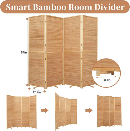 room divider folding privacy screens,hand-made natural bamboo room showing dimensions