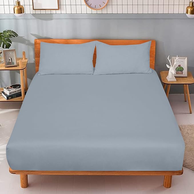 ROYALE LINENS 300 Thread Count 100% Long Staple Combed Cotton Fitted Sheet - Image 9