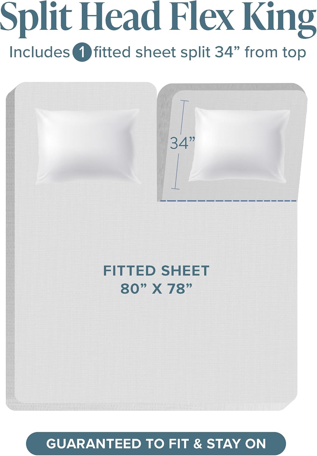 bare home sheet set - 1800 ultra-soft (split shown in use