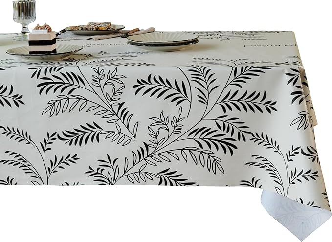 Rectangle Table Cloth, 100% Waterproof Tablecloth OilProof SpillProof Vinyl by Unknown