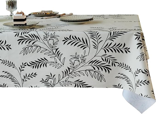 Rectangle Table Cloth, 100% Waterproof Tablecloth Oil Proof Spill Proof Vinyl by Unknown