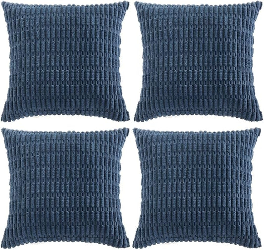 Fancy Homi 4 Packs Dusty Blue Decorative Throw Pillow Covers 20x20 Inch by Fancy+Homi