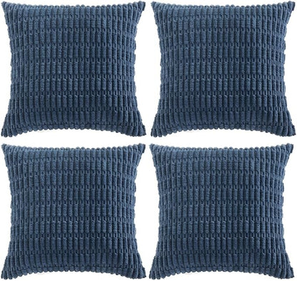 Fancy Homi 4 Packs Dusty Blue Decorative Throw Pillow Covers 12x12 Inch by Fancy+Homi