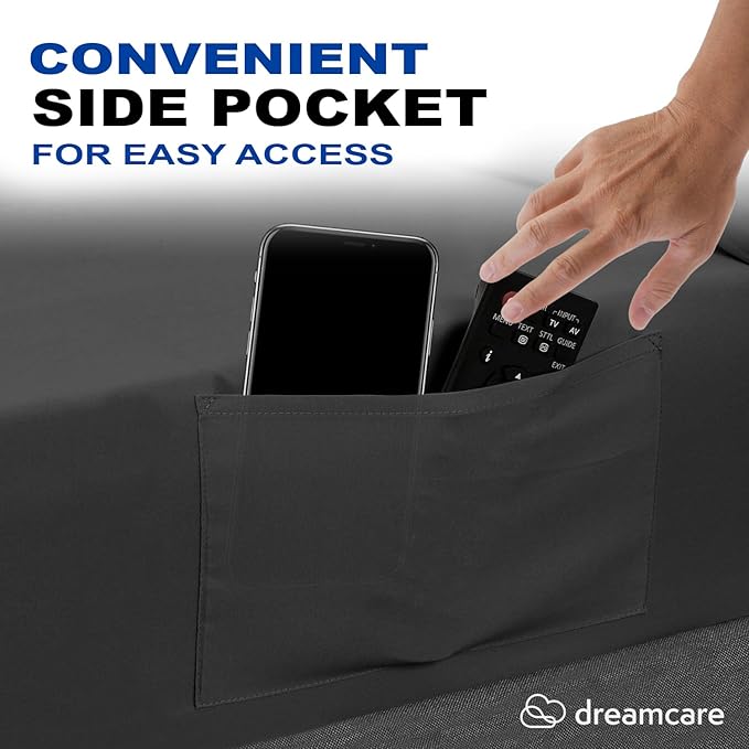 DREAMCARE Full Size Sheets – 4 pcs Cooling Sheets – up to 21” Deep Full Sheet - Image 4