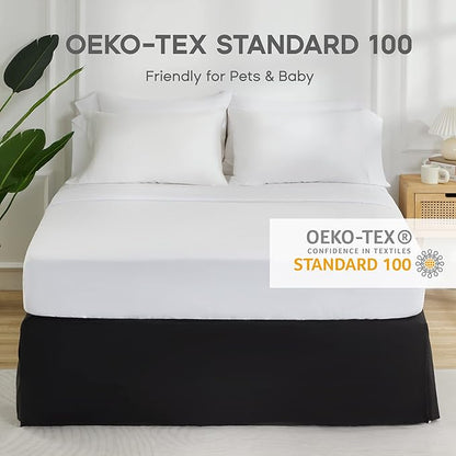 SONIVE Queen Bed Skirt, Classic Tailored Easy Fit Brushed Microfiber Skirts - Image 7