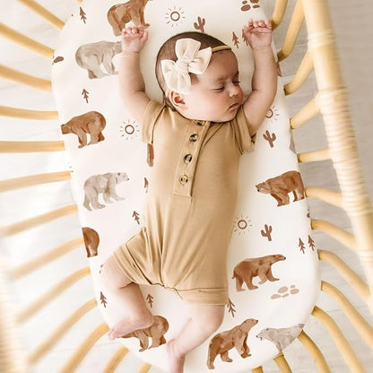 GRSSDER Stretchy Ultra Soft Bassinet Sheet 3 Pack, Universal Fit - Image 3