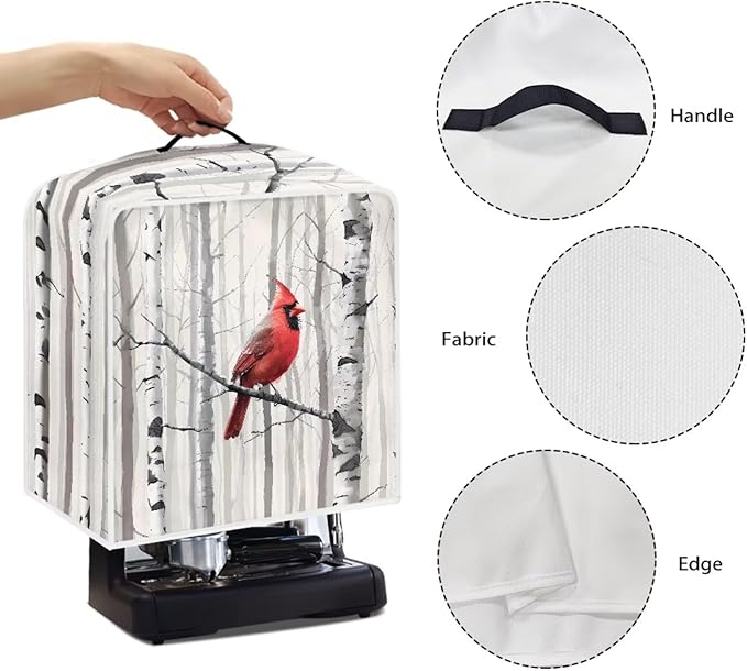 Christmas Cardinal Coffee Maker Cover - Image 5