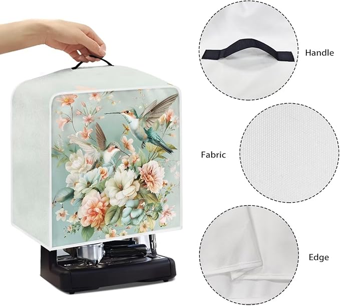 Coffee Maker Covers, Hummingbird Floral Coffee Machine Dust Covers - Image 6