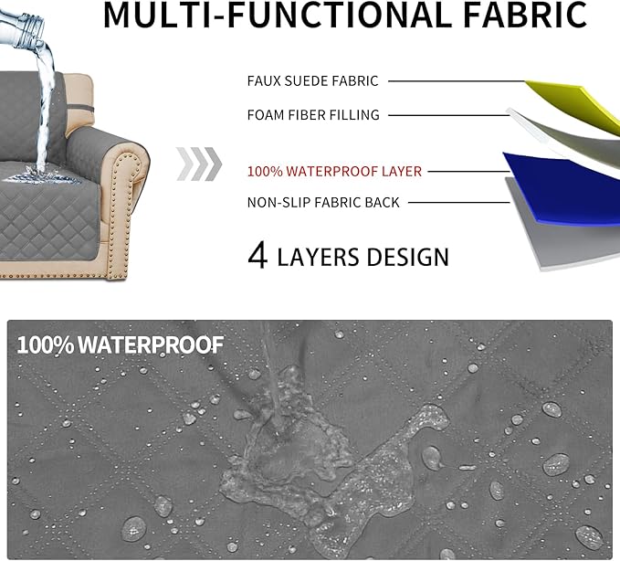 Easy-Going Waterproof Oversized Loveseat Covers Leakproof Couch Cover - Image 3
