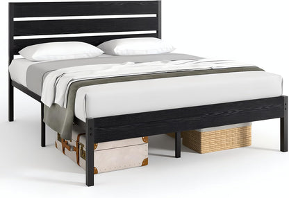 vecelo queen size bed frame - heavy-duty metal, view 9