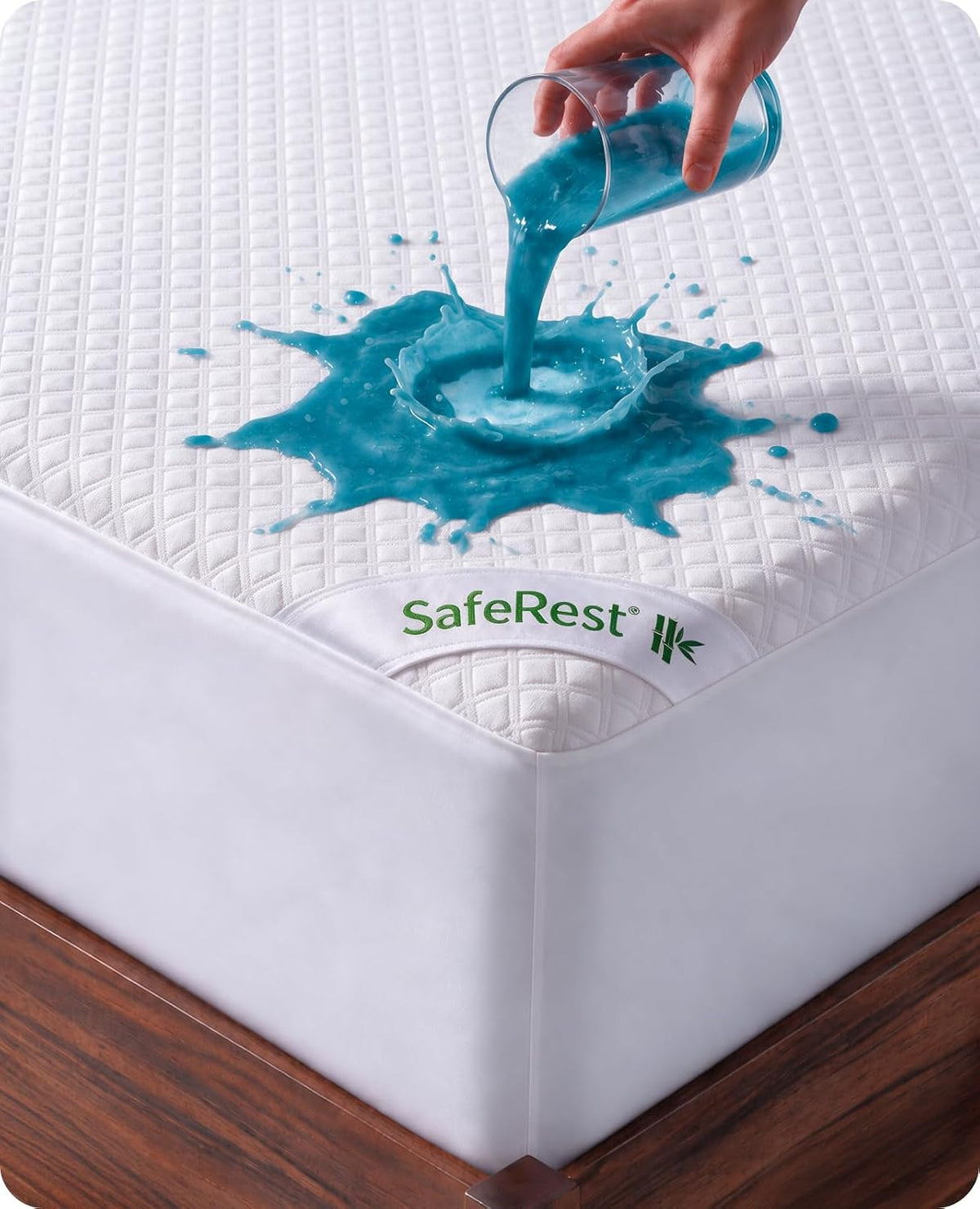 saferest waterproof queen size mattress protector, main product view