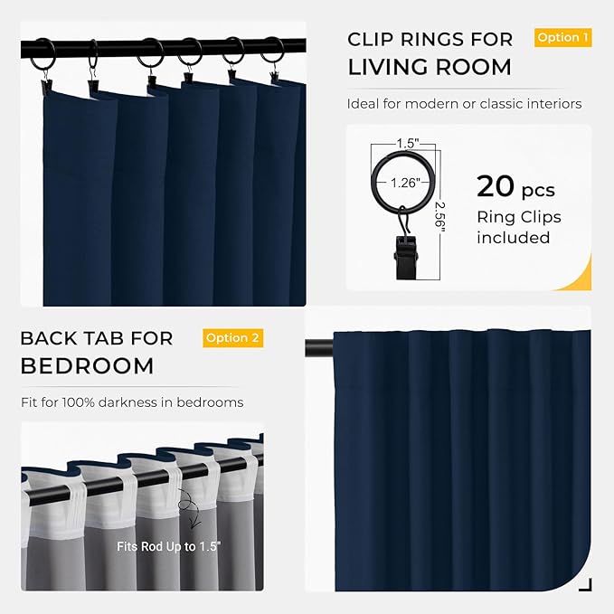 INOVADAY 100% Blackout Curtains - Image 3