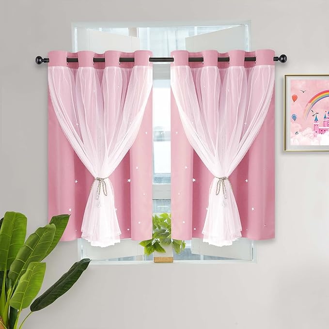 Kinryb Princess Curtains for Girls Bedroom by Kinryb