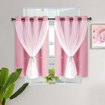 Kinryb Princess Curtains for Girls Bedroom by Kinryb