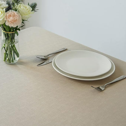 maxmill Square Tablecloth Water Resistance Antiwrinkle Spill Proof Linen - Image 3
